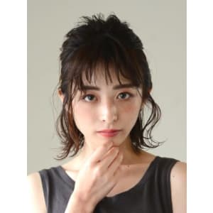 外ハネグレージュセミディ