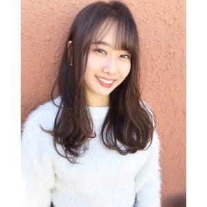 可愛く耳掛け愛されフェミニンロング【k172】