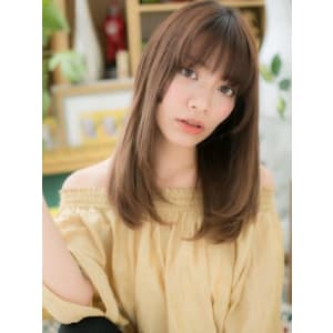 大人かわいい☆ツヤ感小顔ワンカール モテロング