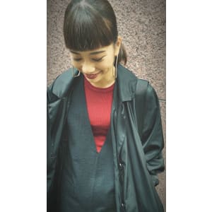 カジュアルオン眉スタイル