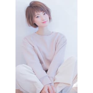 ひし形簡単スタイリング流しバングショート　 AKI-415