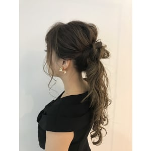 二次会ヘアセット、ヘアアレンジ