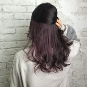 ピンクパープルインナーカラー　池袋　HARUKA