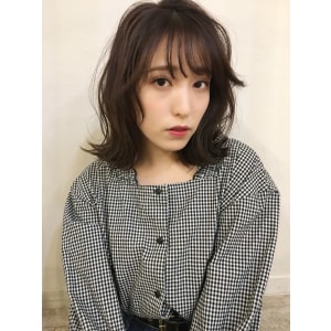 「鎌倉スタイル」韓国風重めロブ外ハネシースルーバング28