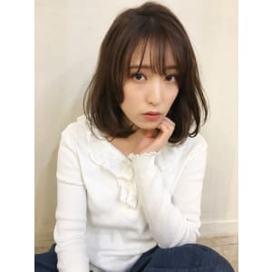 「鎌倉スタイル」大人小顔ひし形ボブシースルーバング29