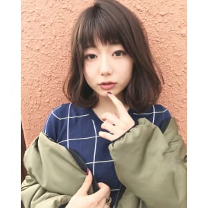 ショコラカラーで艶やかロブ【k174】