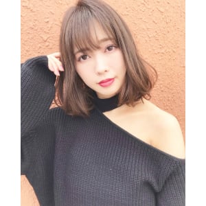 シースルーが可愛いフェミニンボブ【k177】