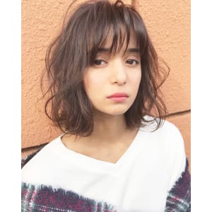 切りっぱなしゆるふわフェミニンボブ【k180】