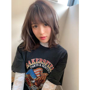 【添田】透明感イルミナカラーでヘルシーレイヤー大人ボブウルフ