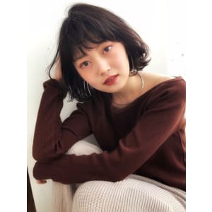 くしゃパーマ お手入れ簡単ボブ【y－４３１】