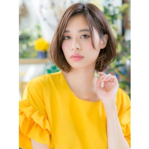 くせ毛風カール＊抜け感大人ボブ エアリーボブ