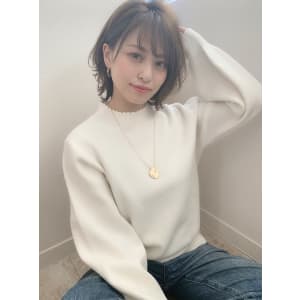 【添田】小顔にひし形大人かわいいボブイルミナカラー