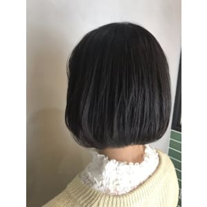 ミニマムボブ 黒髪 大人かわいい 前下がり クラシカル