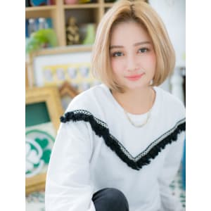 攻め系！ハイトーンカラー★ワンレン大人ボブ　クールボブ