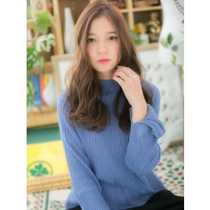 アシンメトリーで小顔★フェザーロング　モテロング