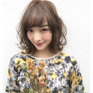 キュートなミディアムパーマ 三島孝仁