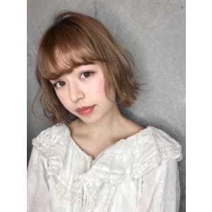 ハイトーンカラー×ボブ 佐藤美紗