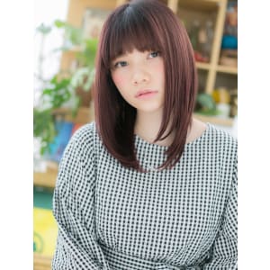 ボルドーが大人かわいい☆小顔セミディ フェミニンストレート - COVER HAIR bliss 戸田公園西口店【カバーヘアブリス トダコウエンニシグチテン】掲載中