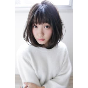 【Lolonois梅田】ふんわりミディアムボブ（藤岡なおき）