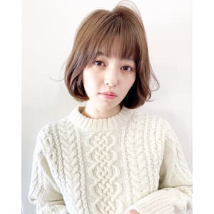 シンプルナチュラル内巻きボブ【k189】