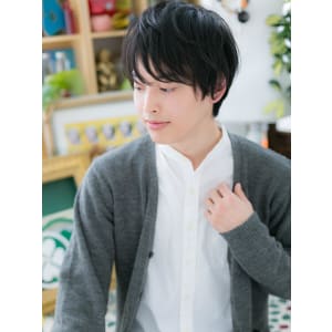 ビジカジ◎黒髪無造作ショート　ボリュームカール