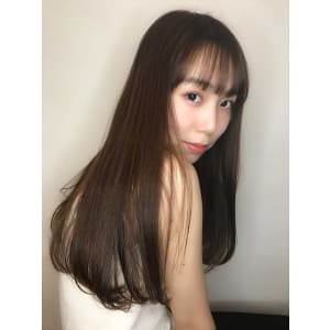 さらつやロングヘア×カーキアッシュ