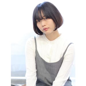 大人かわいい 小顔 ワンカール ナチュラルボブ