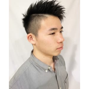 メンズ刈り上げモヒカンショート 