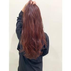 透け感レッドヴェールカラー