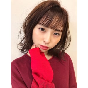 外ハネ小顔シースルーバングボブx7