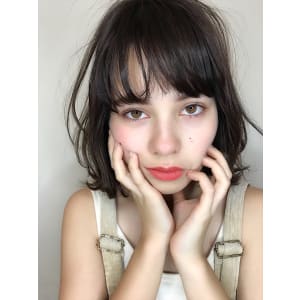 大人可愛いシンプルボブ×デジタルパーマ