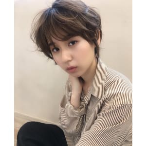 ゆるふわ丸みのあるショートボブ
