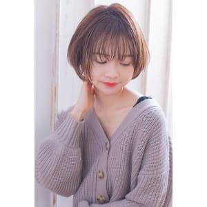 シースルーバング透明感カラーショート　 AKI-442