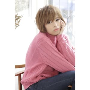 【メルティカラーで艶感アップ】外人風やわらかショート 恵比寿