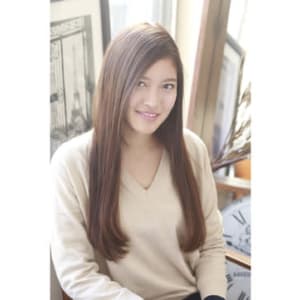 【ストレートで質感チェンジ】さらツヤストレートロング 恵比寿