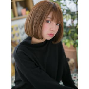 横顔美人♪外国人風カラー前下がりボブ　マシュマロボブ