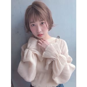 ミルクティーベージュ　ショートボブ【y－４４９】