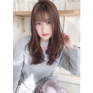 ラベンダーカラーセミロング【H-671】