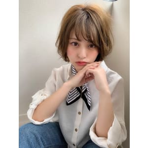 【添田】大人菱型丸みショート束感カールヘルシーレイヤー