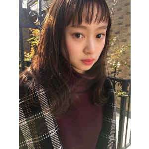 【山田】ショートバングナチュラルカールイルミナカラー