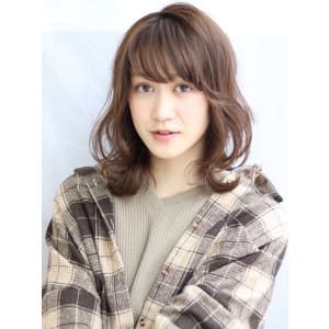 【阿部春菜】レイヤー×ミディアム×束感シースルーバング