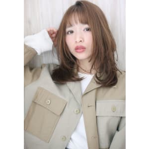  【重山祐亮】ショートバングナチュラルカールセミディ♪S55