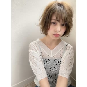 添田】大人かわいい丸みショートヘルシーレイヤーひし形