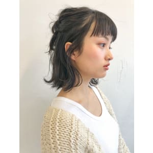 こなれハーフアップ オン眉ボブ【N-170】