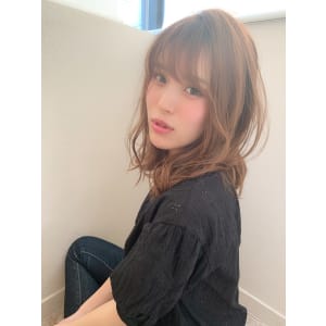 【添田】小顔な前髪王道フェミニン無造作カールヘルシーレイヤー