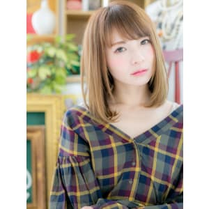 愛され度高め♪外国人風♪前下がりワンカール　ニュアンスカール