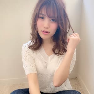 【添田】大人可愛い無造作カールイルミナカラーミディアム