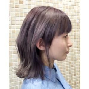 ボブウルフ×ペールグレイパープル