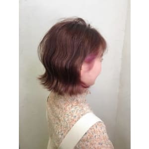 【reir下北沢】*ボブディ+インナーカラー+ローズピンク*