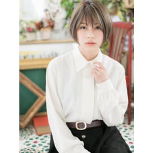 外国人風カラー☆ナチュラルツヤツヤストレート　マッシュボブ